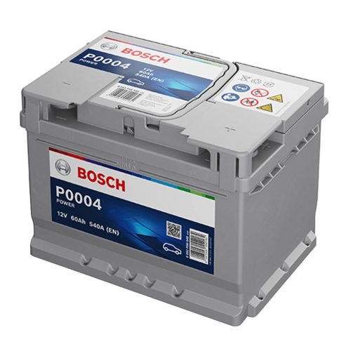 Bosch Power Line P0004 0092P00040 akkumulátor, 12V 60Ah 540A J+ EU, alacsony