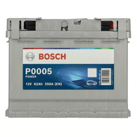   Bosch Power Line P0005 0092P00050 akkumulátor, 12V 62Ah 550A J+ EU, magas