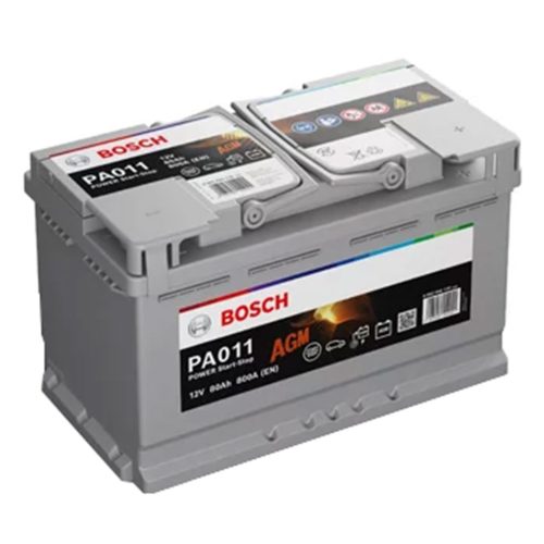 Bosch Power AGM Line PA011 0092PA0110 akkumulátor, 12V 80Ah 800A J+ EU, magas