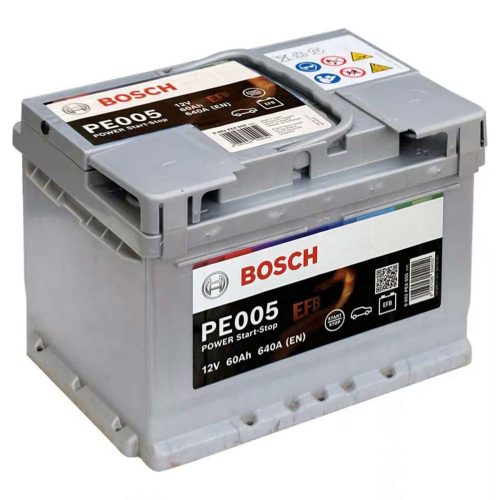 Bosch Power EFB Line PE005 0092PE0050 akkumulátor, 12V 60Ah 640A J+ EU, magas