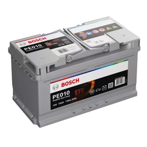 Bosch Power EFB Line PE010 0092PE0100 akkumulátor, 12V 75Ah 730A J+ EU, alacsony