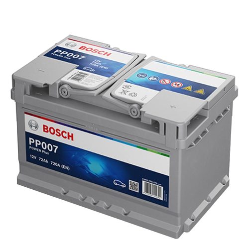 Bosch Power Plus Line PP007 0092PP0070 akkumulátor, 12V 72Ah 720A J+ EU, alacsony