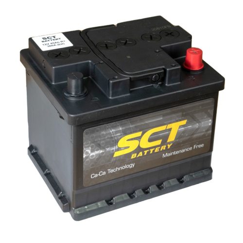 SCT 104500 akkumulátor, 12V 45Ah 360A J+ EU, alacsony