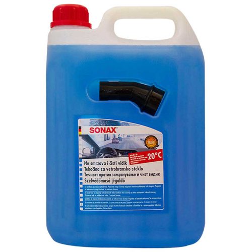 SONAX 332555 AntiFrost & KlarSicht téli szélvédőmosó, készre kevert,  -20°C, citrom, 5lit