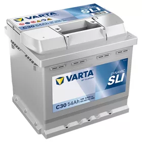   Varta Dynamic SLI C30 akkumulátor, 12V 54Ah 530A J+ EU, magas