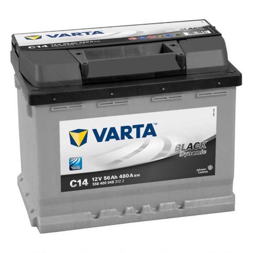 Varta Black Dynamic C14 akkumulátor, 12V 56Ah 480A J+ EU, magas