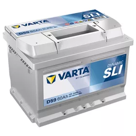   Varta Dynamic SLI D59 akkumulátor, 12V 60Ah 540A J+ EU, alacsony