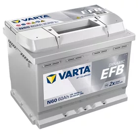   Varta Dynamic EFB N60 akkumulátor, 12V 60Ah 640A J+ EU, magas