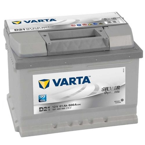 Varta Silver Dynamic D21 akkumulátor, 12V 61Ah 600A J+ EU, alacsony