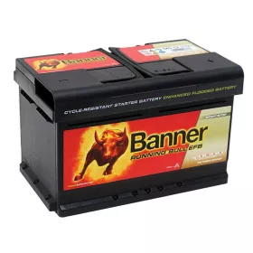   Banner Running Bull EFB 56512 akkumulátor, 12V 65Ah 650A J+ EU, alacsony