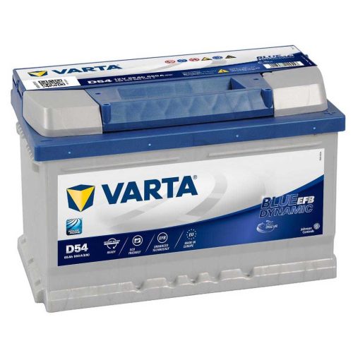 Varta Blue Dynamic EFB D54 akkumulátor, 12V 65Ah 650A J+EU, alacsony