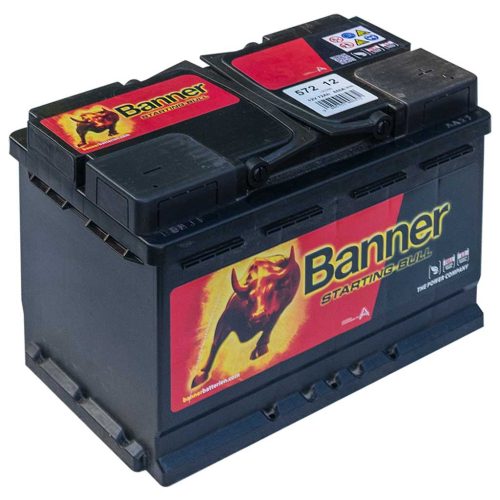 Banner Starting Bull 57212 010572120101 akkumulátor, 12V 72Ah 650A J+ EU, magas