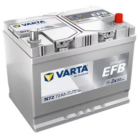   Varta Dynamic EFB N72 akkumulátor, 12V 72Ah 760A J+,  japán