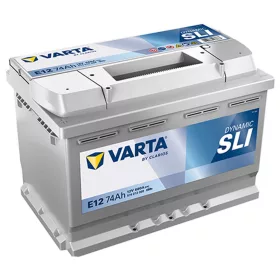   Varta Dynamic SLI E12 akkumulátor, 12V 74Ah 680A B+ EU, magas