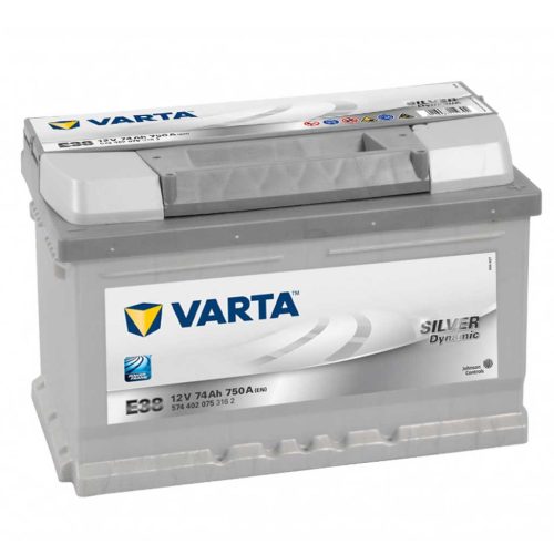 Varta Silver Dynamic E38 akkumulátor, 12V 74Ah 750A J+ EU, alacsony