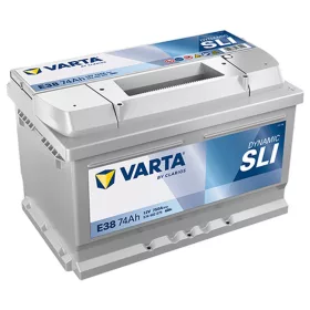   Varta Dynamic SLI E38 akkumulátor, 12V 74Ah 750A J+ EU, alacsony