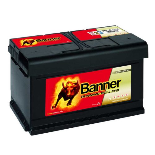 Banner Running Bull EFB 57512 akkumulátor, 12V 75Ah 730A J+ EU, alacsony