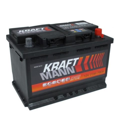 Kraftmann 577360078 akkumulátor, 12V 77Ah 780A J+ EU, magas