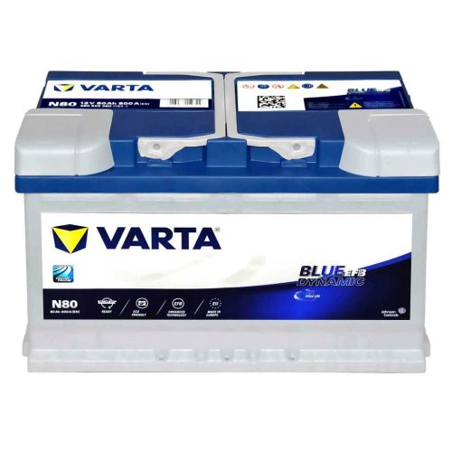 Varta Blue Dynamic EFB N80 akkumulátor, 12V 80Ah 800A J+ EU. magas
