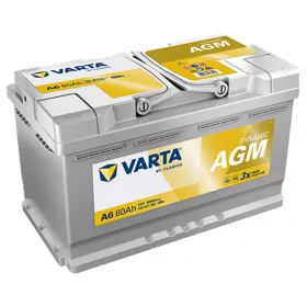   Varta Dynamic AGM A6 akkumulátor, 12V 80Ah  800A J+ EU, magas