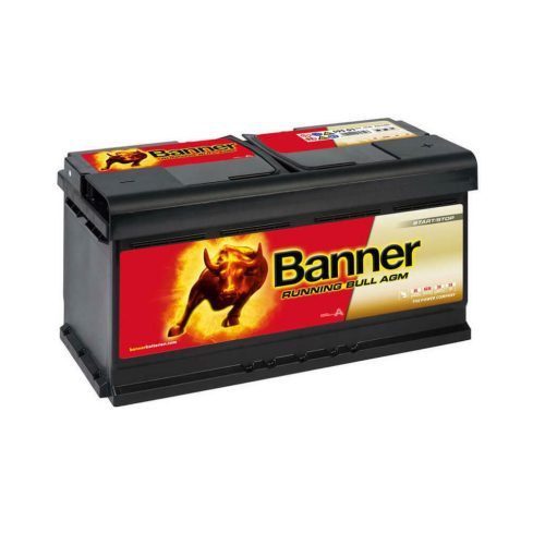 Banner Running Bull 59501 AGM akkumulátor, 12V 95AH 850A J+ EU, magas