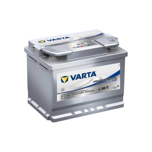 Varta Professional Dual Purpose  AGM LA60 munka akkumulátor, 12V 60Ah 680A J+ EU, magas
