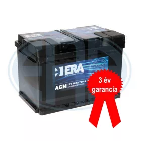   Era AGM A57012 akkumulátor, 12V 70Ah 720A J+ EU, magas, 3 év garancia!