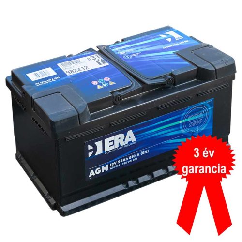 Era AGM A59514 akkumulátor, 12V 95Ah 850A J+ EU, magas, 3 év garancia!