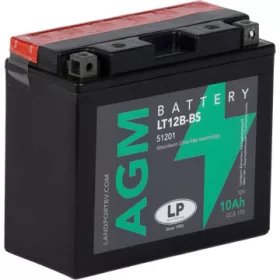 Landport AGM 10Ah 175A Bal+ Motorakkumulátor (AGM-LT12B-BS)