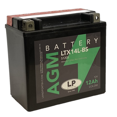 Landport AGM 12Ah 200A Jobb+ Motorakkumulátor (AGM-LTX14L-BS)