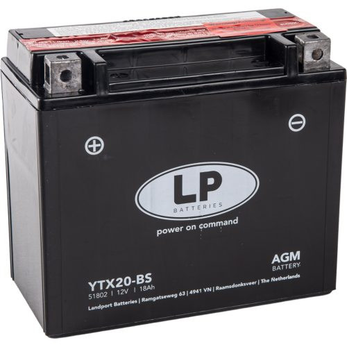 Landport AGM 18Ah 240A Bal+ Motorakkumulátor (AGM-LTX20-BS)