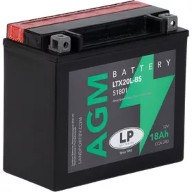   Landport AGM 18Ah 240A Jobb+ Motorakkumulátor (AGM-LTX20L-BS)