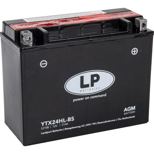 Landport AGM 21Ah 330A Jobb+ Motorakkumulátor (AGM-LTX24HL-BS)