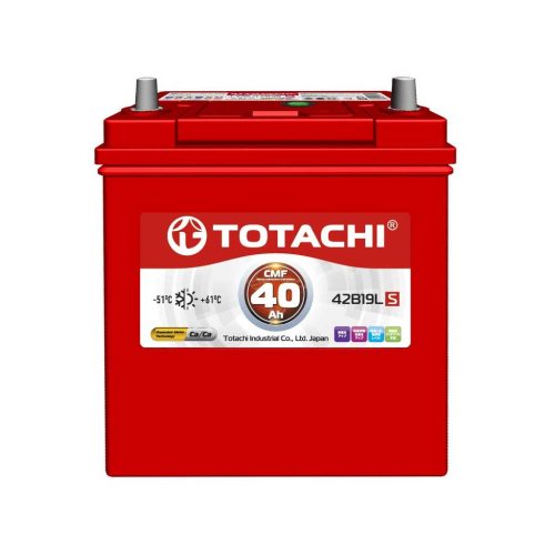 Totachi B19LS prémium akkumulátor, 12V 40Ah 380A, japán, J+