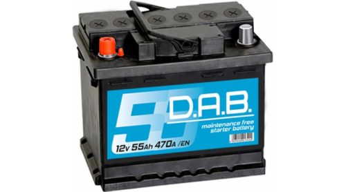DAB 12V 55Ah 470A bal+ akkumulátor