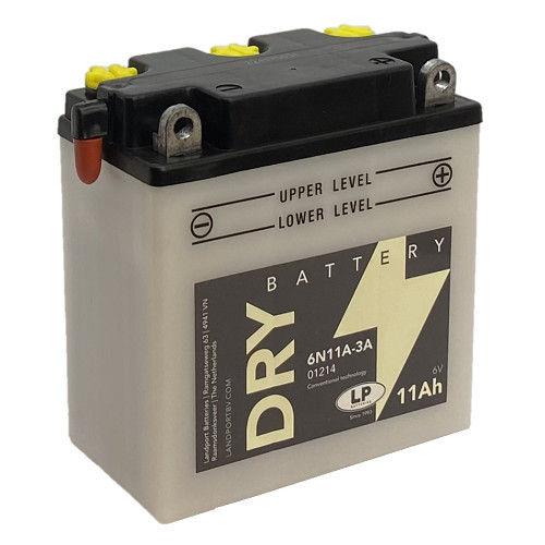 Landport DRY 6 V 11Ah 80A Jobb+ Motorakkumulátor (DRY-6N11A-3A)