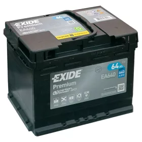 Exide Premium EA640 akkumulátor, 12V 64Ah 640A J+ EU, magas