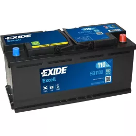   Exide Excell EB1100 akkumulátor, 12V 110Ah 850A J+ EU, magas