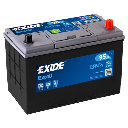 Exide Excell EB954 akkumulátor, 12V 95Ah 720A J+,  japán