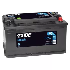 Exide Classic EC900 akkumulátor, 12V 90Ah 720A J+ EU, magas