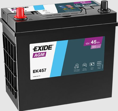 Exide AGM 45Ah 350A Bal+ Akkumulátor (EK457)