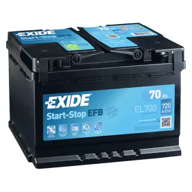   Exide Start-Stop EFB EL700 akkumulátor, 12V 70Ah 760A, J+ EU, magas