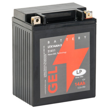 Landport GEL 14Ah 230A Jobb + Motorakkumulátor (GEL-LTX14AH-3)