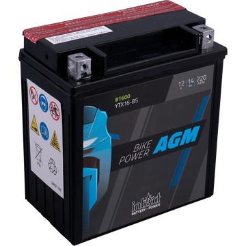 IntAct - 12v 14ah - AGM motor akkumulátor - bal+  * YTX16-BS   