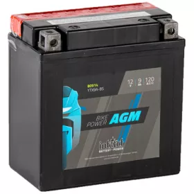   IntAct - 12 V 9 Ah - AGM motor akkumulátor - bal+ * YTX9A-BS
