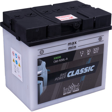 IntAct - 12v 30ah - motor akkumulátor - jobb+  * C60-N30L-A     