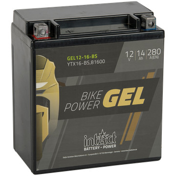 IntAct - 12v 14ah - GEL motor akkumulátor bal+  * YTX16-BS   