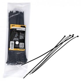 Kábelkötegelő 2,5x200mm fekete (100db/csomag)