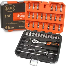 MAR-POL Dugókulcs klt. 46 db-os 1/4" CRV BJC (B58227)