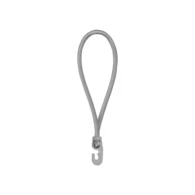 Gumipók 4 mm x 25 cm, pvc horog, szürke